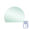 HD1290HN D-Shaped Polished Edge Mirror