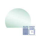 HD1290HND D-Shaped Polished Edge Mirror with Demister