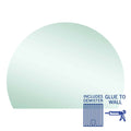 HD1511GTD D-Shaped Polished Edge Mirror with Demister