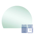 HD1511HND D-Shaped Polished Edge Mirror with Demister