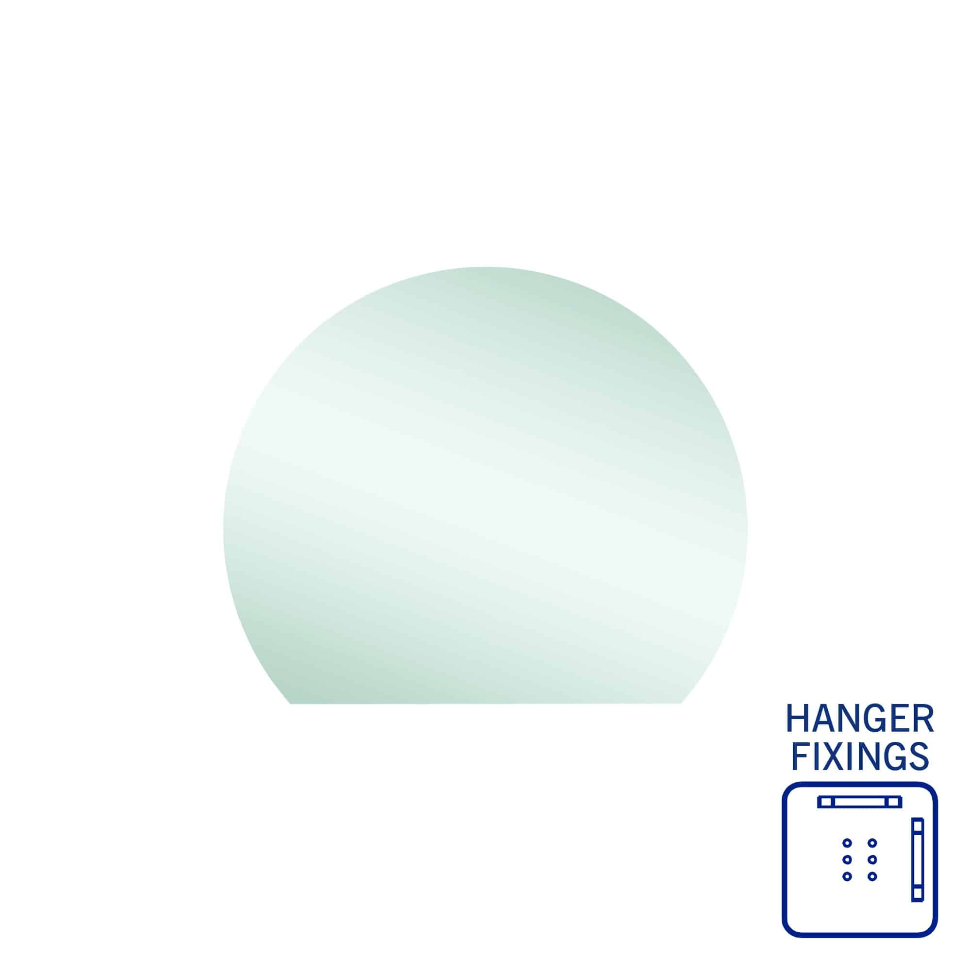 HD9075HN D-Shaped Polished Edge Mirror