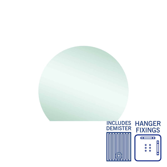 HD9075HND D-Shaped Polished Edge Mirror