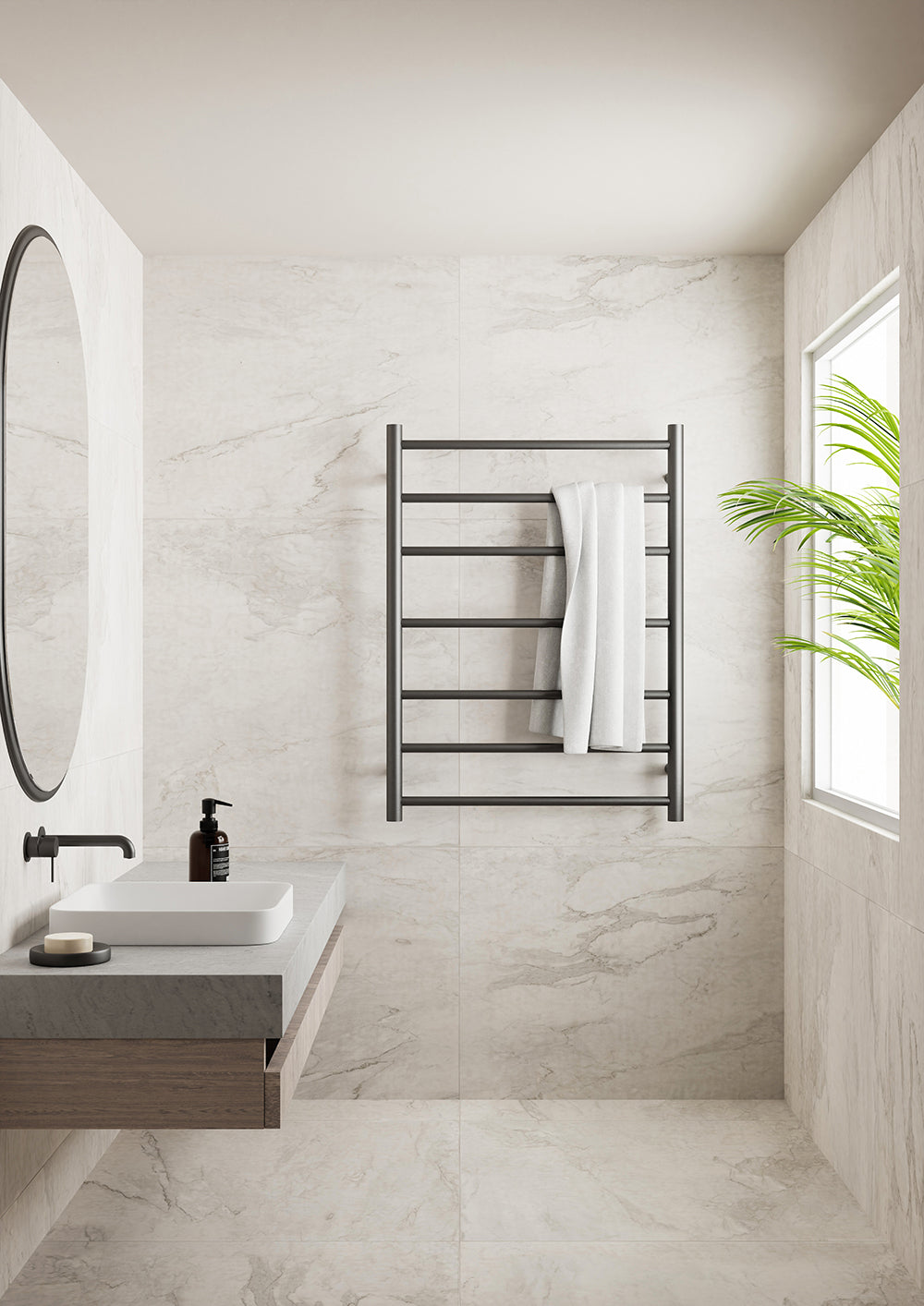 HEATED TOWEL LADDER GRAPHITE (NR190002HGR) GRAPHITE