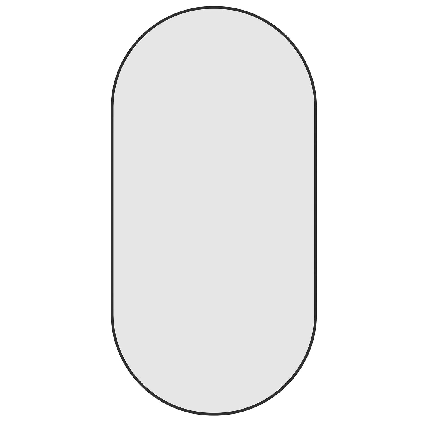HP5010BD Pill Black Framed Mirror Including Demister