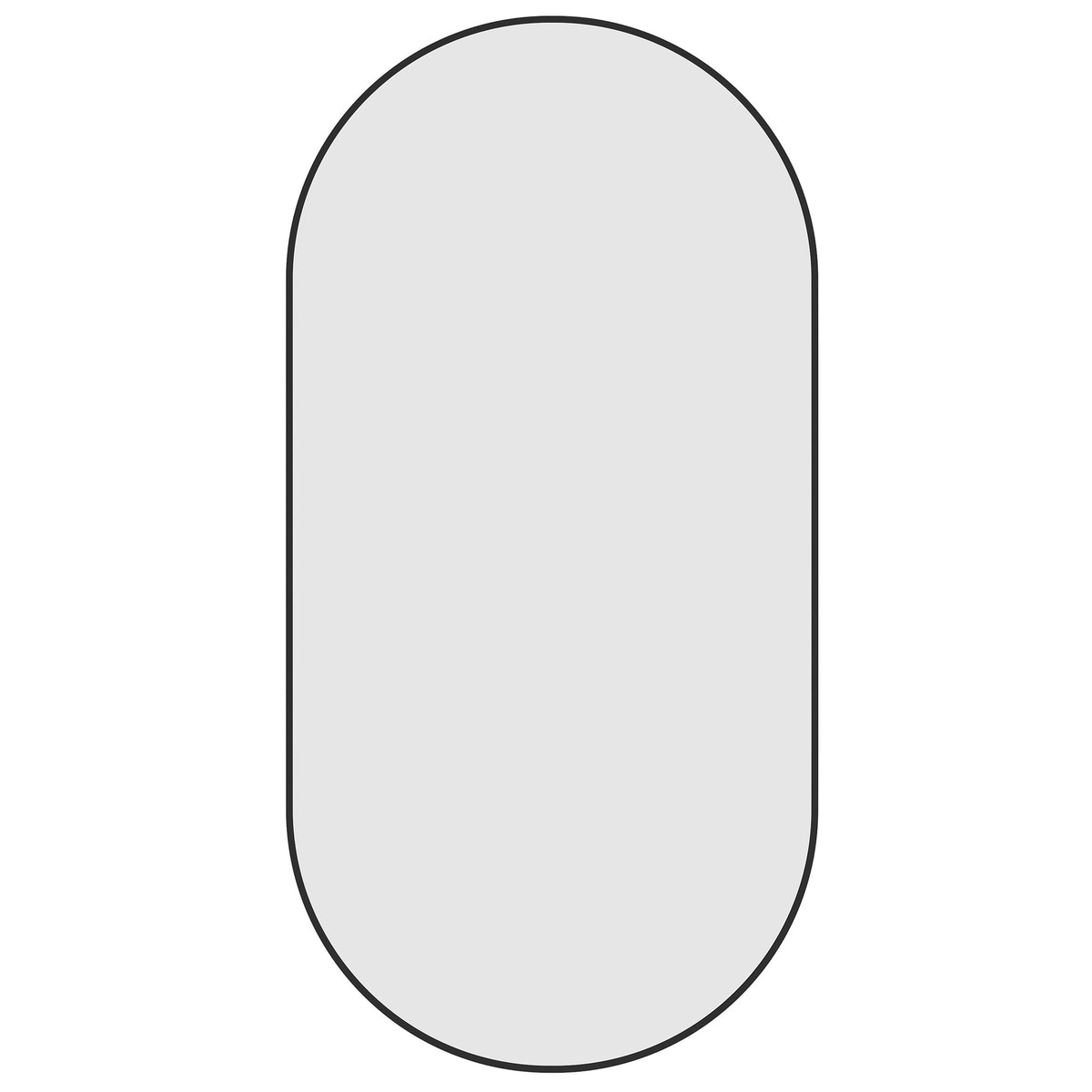 HP5010B Pill Black Framed Mirror