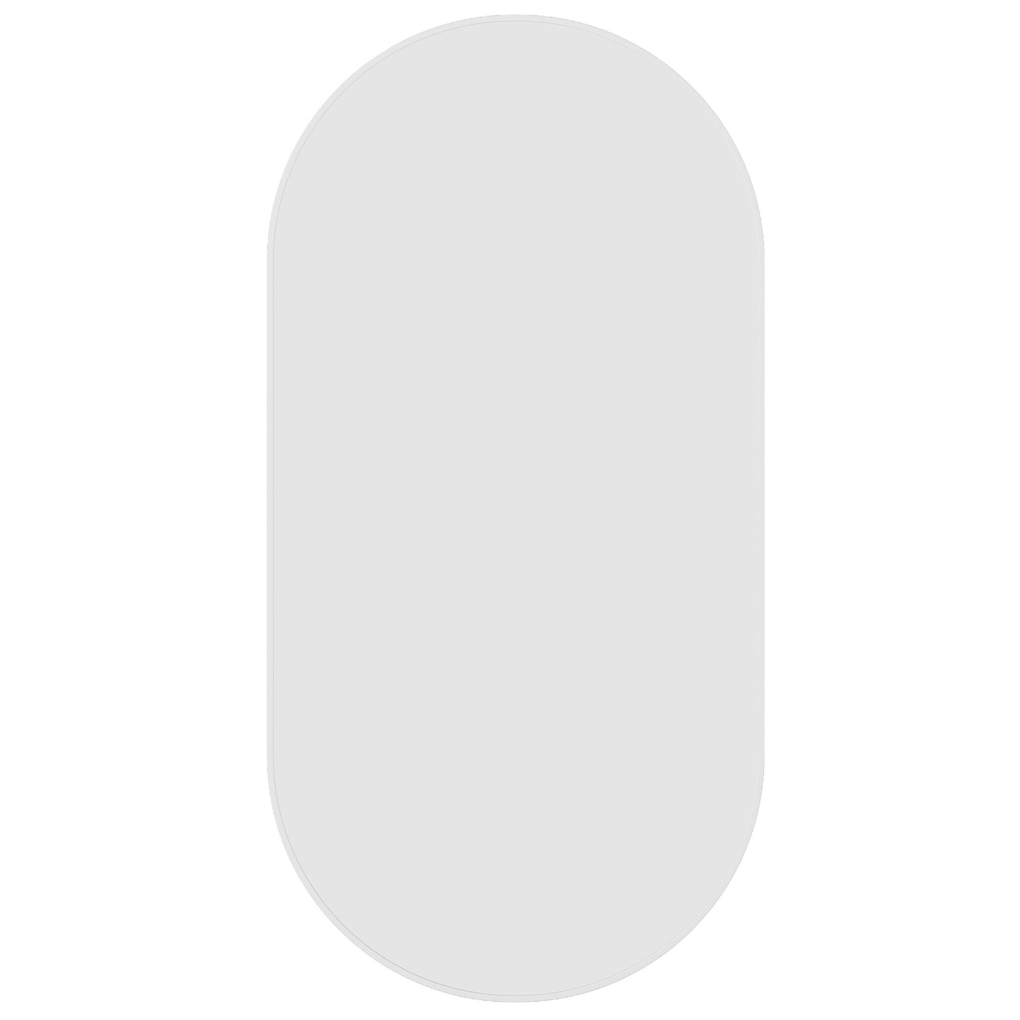 HP5010WD Pill White Framed Mirror Including Demister