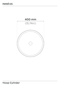 Cylinder - Hoop Basin (Sand)