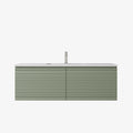 Sedona Olive Green Fluted Wall Hung PVC Cabinet LK-MS1221W-OG