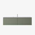 Sedona Olive Green Fluted Wall Hung PVC Cabinet LK-MS1521W-OG