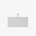 Sedona Matte White Fluted Wall Hung PVC Cabinet LK-MS600W-MW