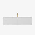 Sedona Matte White Fluted Wall Hung PVC Cabinet LK-MS1521W-MW
