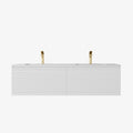 Sedona Matte White Fluted Wall Hung PVC Cabinet LK-MS1221W-MW