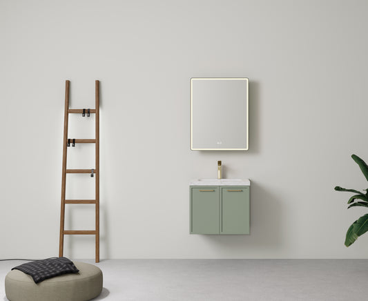 Kingsley Federation Wall Hung PVC Cabinet Oak Grey