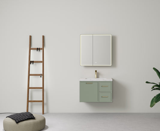 Kingsley Federation Wall Hung PVC Cabinet Oak Grey