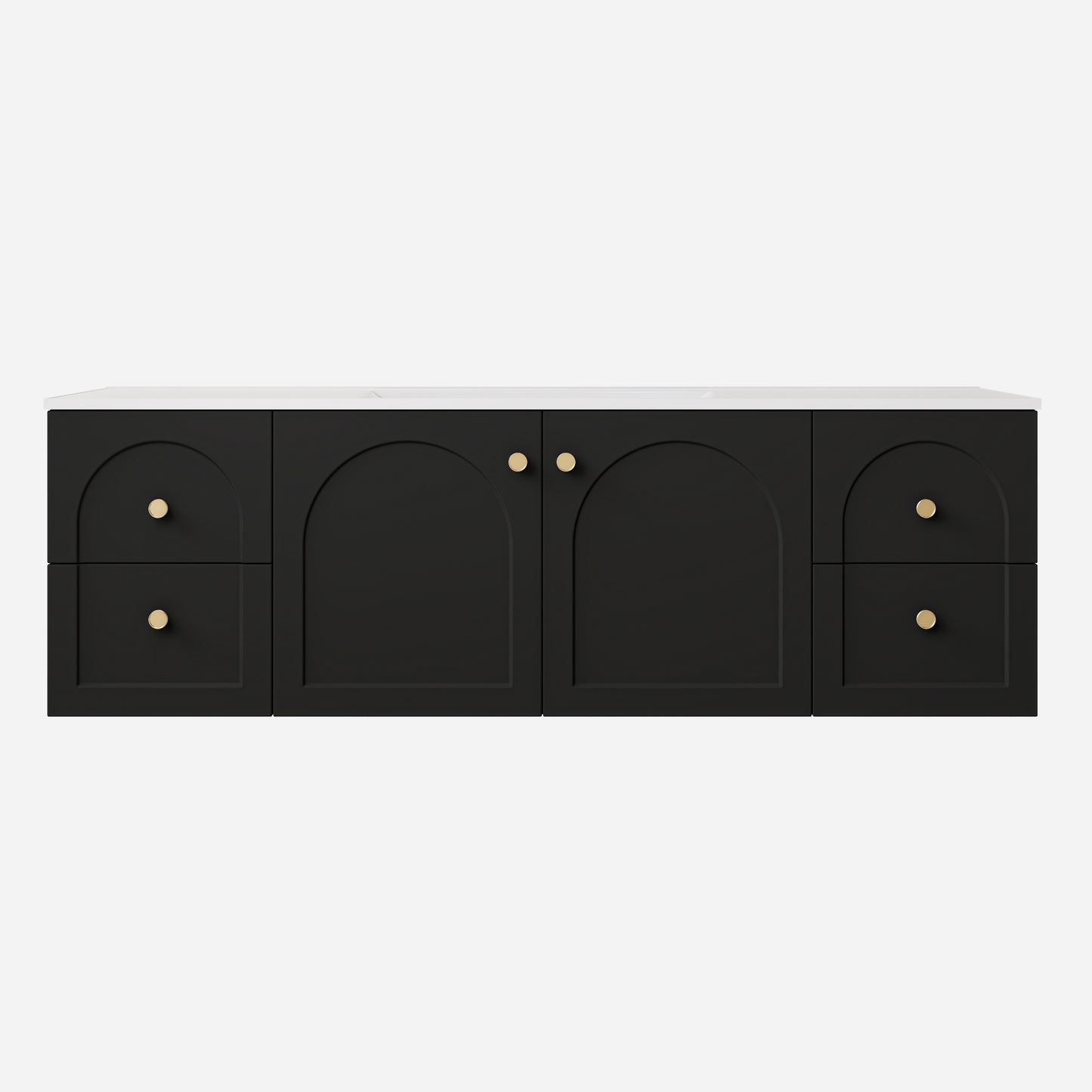 Chester Federation wall hung PVC Cabinet Matte Black