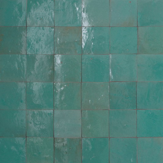 Medina Jade Green Moroccan Zellige Square Tile