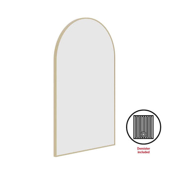 JC5080GD Arch Gold Framed Mirror Including Demister