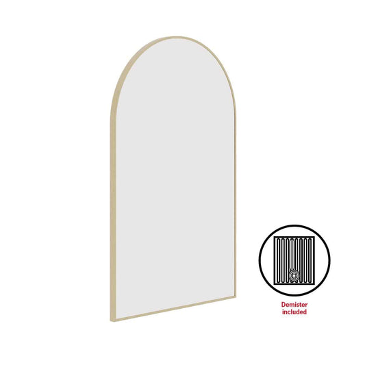 JC5080GD Arch Gold Framed Mirror Including Demister
