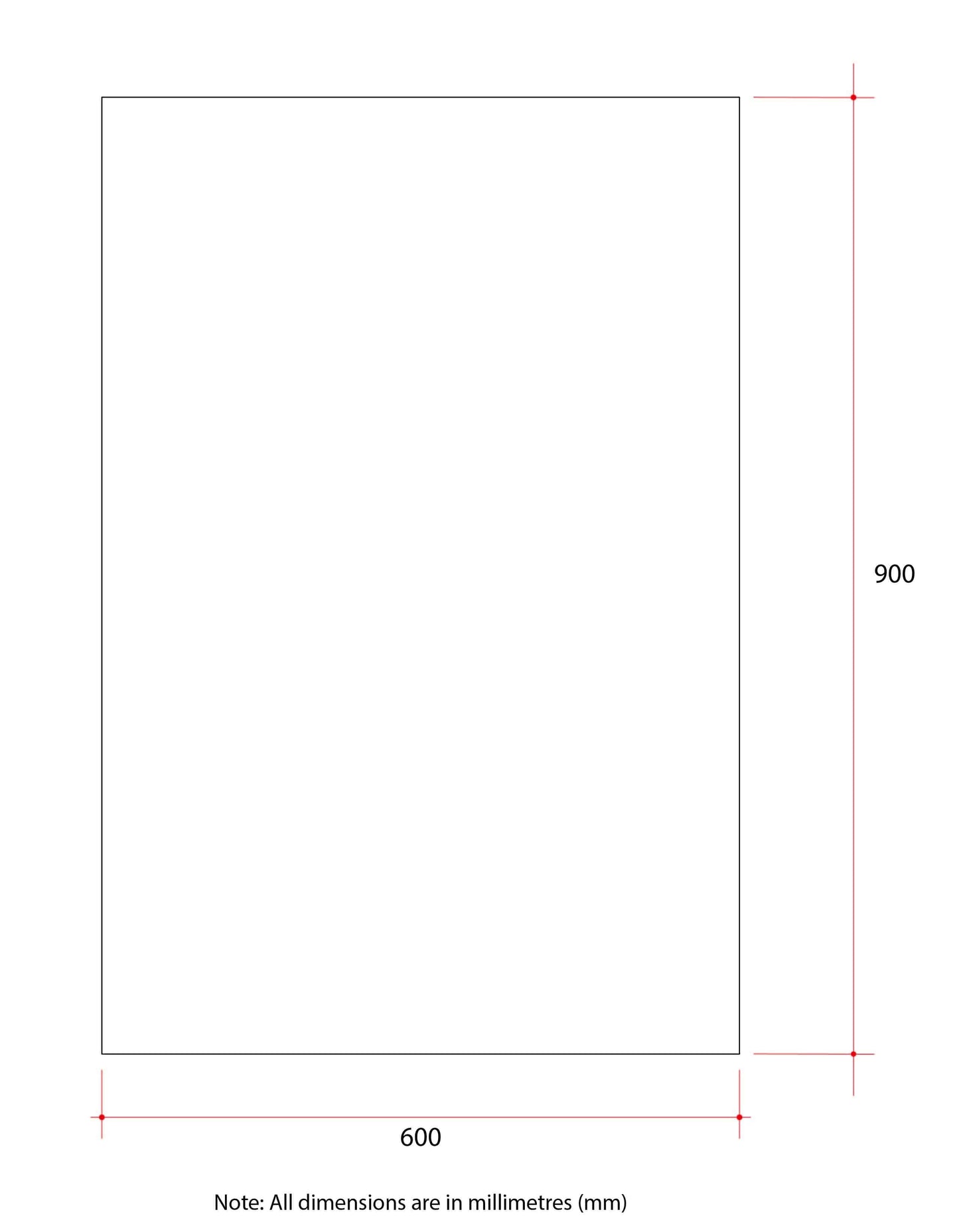 JS6090GT Rectangle Polished Edge Mirror