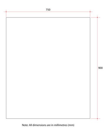 JS9075GT Rectangle Polished Edge Mirror
