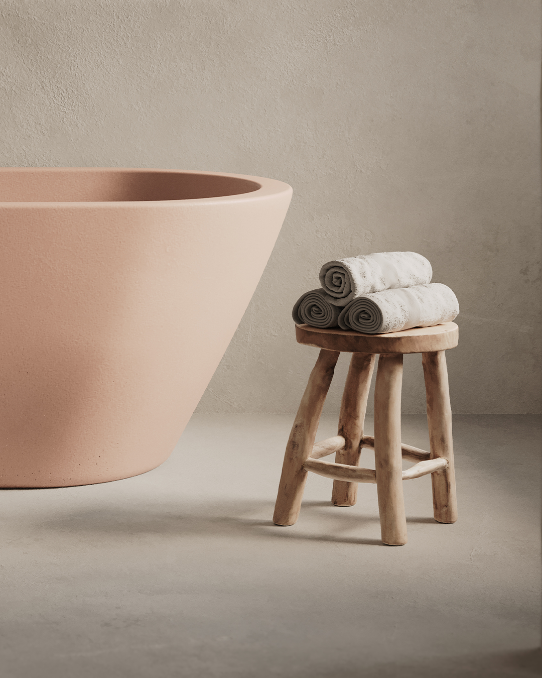 Juno Freestanding Bathtub (Blush Pink)