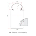 JC5080WD Arch White Framed Mirror Including Demister