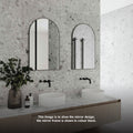 JC5080W Arch White Framed Mirror