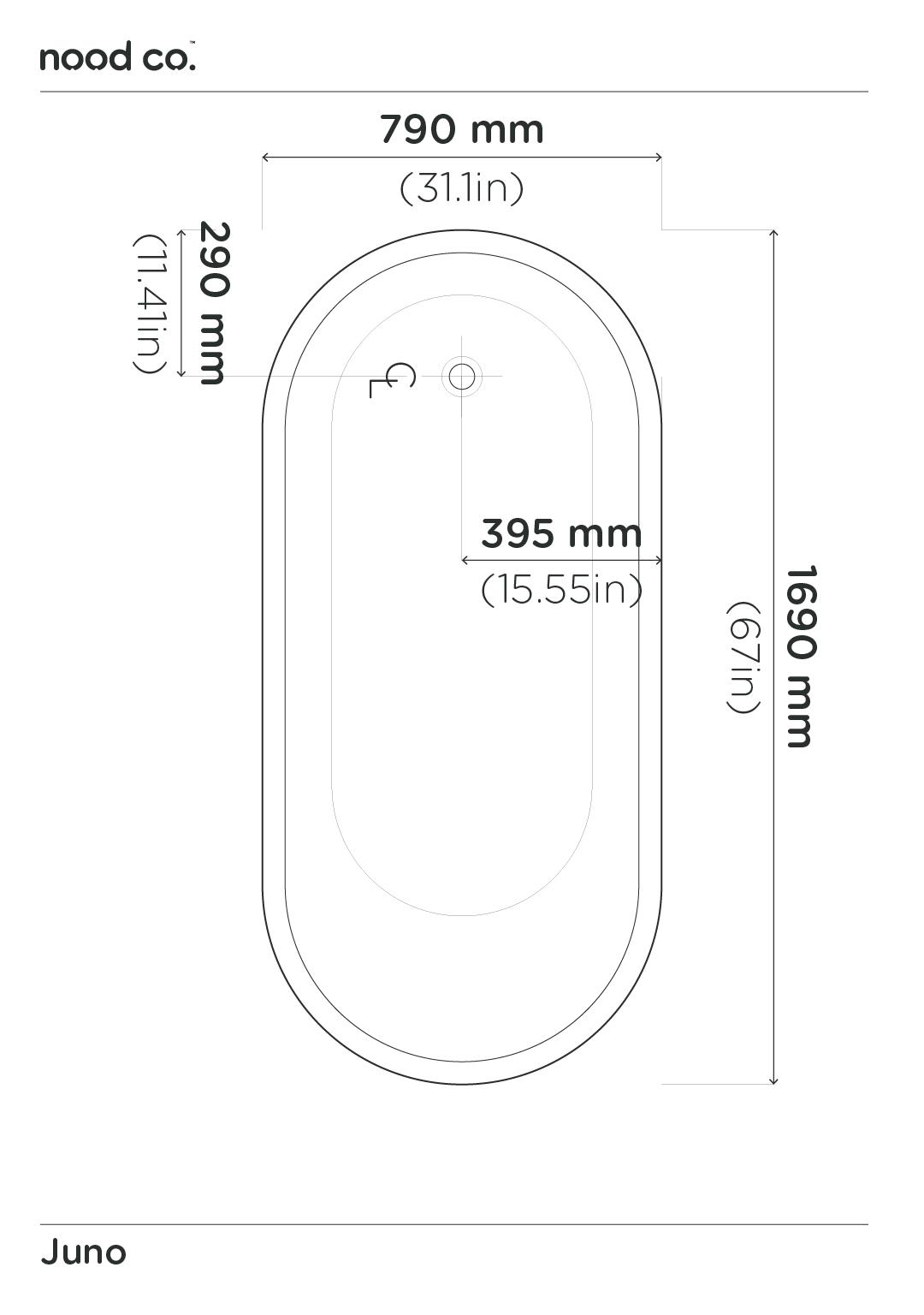 Juno Freestanding Bathtub (Wheat)