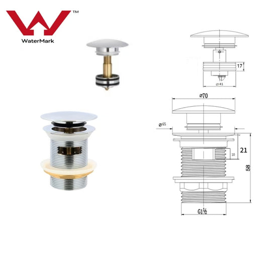 Watermark BATH Stone Dome Overflow Waste