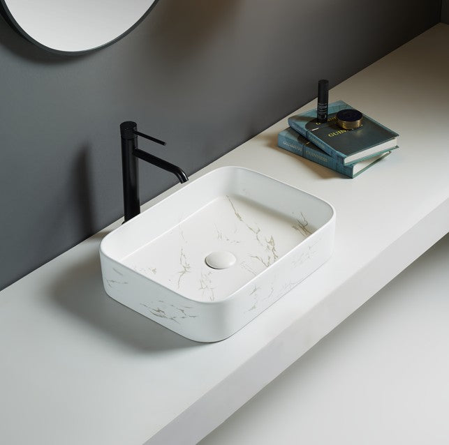Kliff Fine Ceramic Above Counter Basin LK-KA500-MCW
