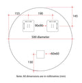 KR5050HN Round 18mm Bevel Edge Mirror