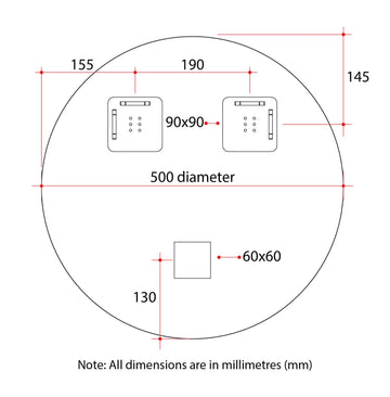 KR5050HN Round 18mm Bevel Edge Mirror