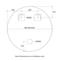 KR6060HN Round 18mm Bevel Edge Mirror