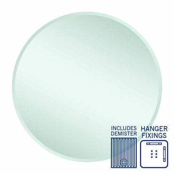 KR8080HND Round 18mm Bevel Edge Mirror with Demister