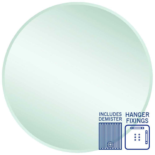 KR9090HND Round 18mm Bevel Edge Mirror with Demister