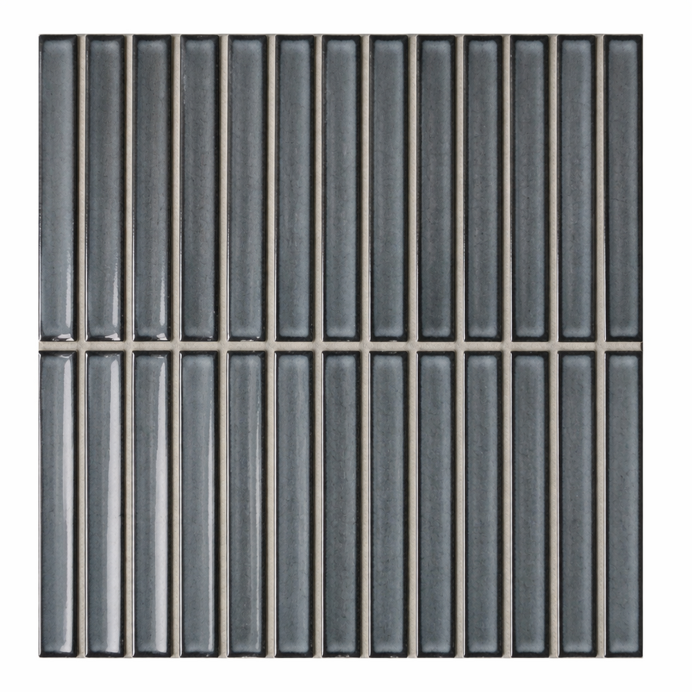 KYOTO DARK GREY JAPANESE LOOK KIT KAT MOSAIC TILE - Sample