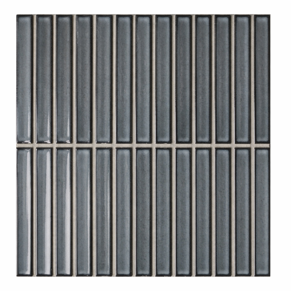 KYOTO DARK GREY JAPANESE LOOK KIT KAT MOSAIC TILE - Sample
