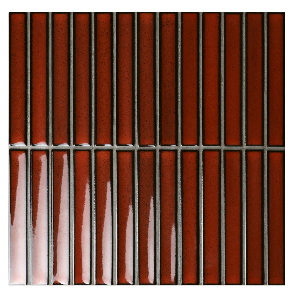 KYOTO RED JAPANESE LOOK KIT KAT MOSAIC TILE - Sample