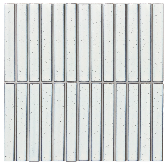 KYOTO SPECKLED WHITE GLOSS JAPANESE LOOK KIT KAT MOSAIC TILE
