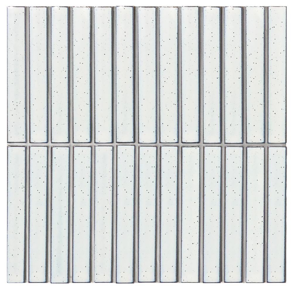 KYOTO SPECKLED WHITE GLOSS JAPANESE LOOK KIT KAT MOSAIC TILE - Sample