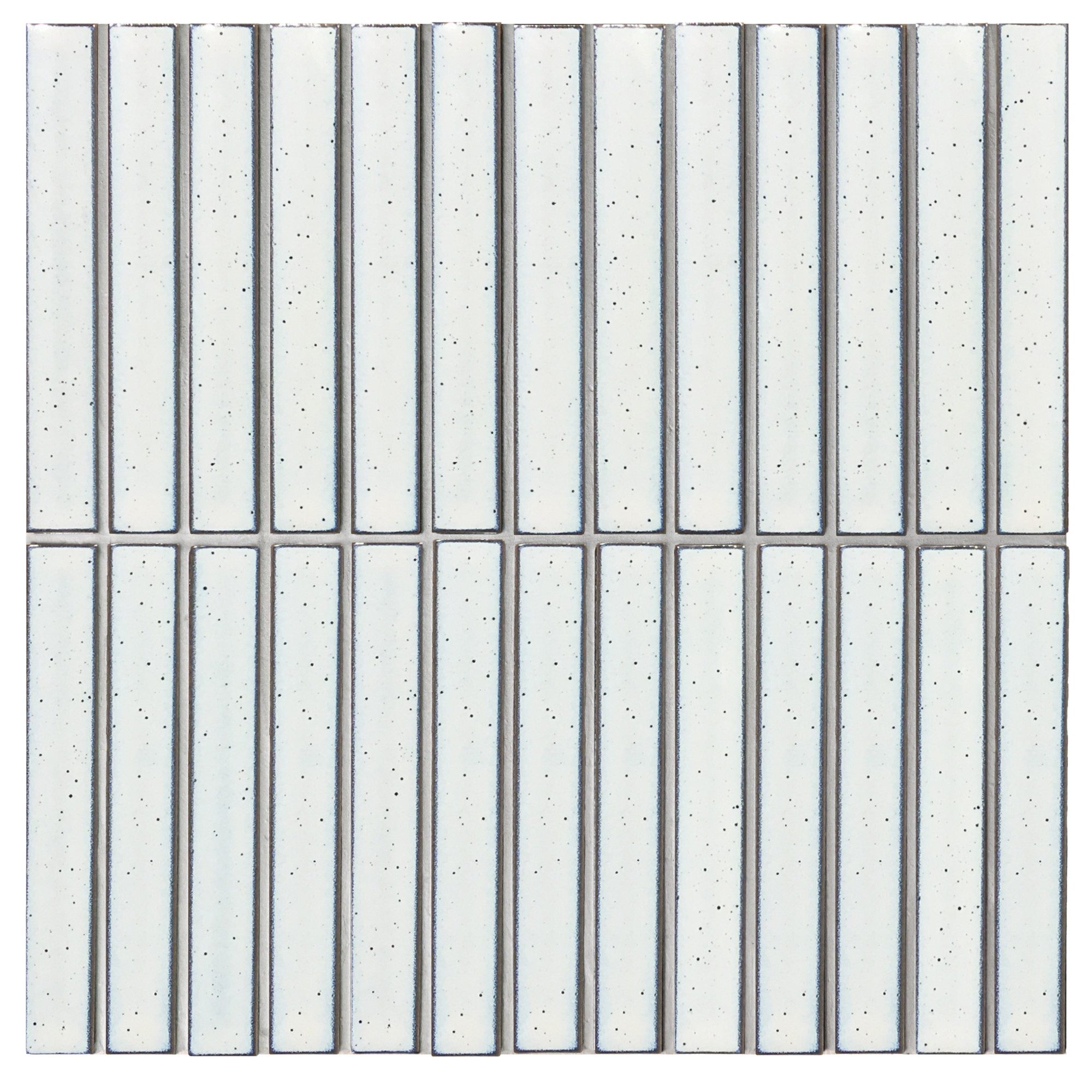 KYOTO SPECKLED WHITE GLOSS JAPANESE LOOK KIT KAT MOSAIC TILE - Sample