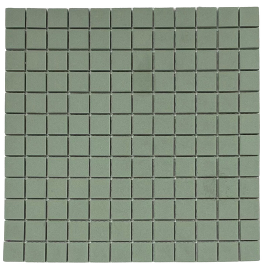 KYOTO GREEN UNGLAZED JAPANESE LOOK SQUARE MOSAIC TILE