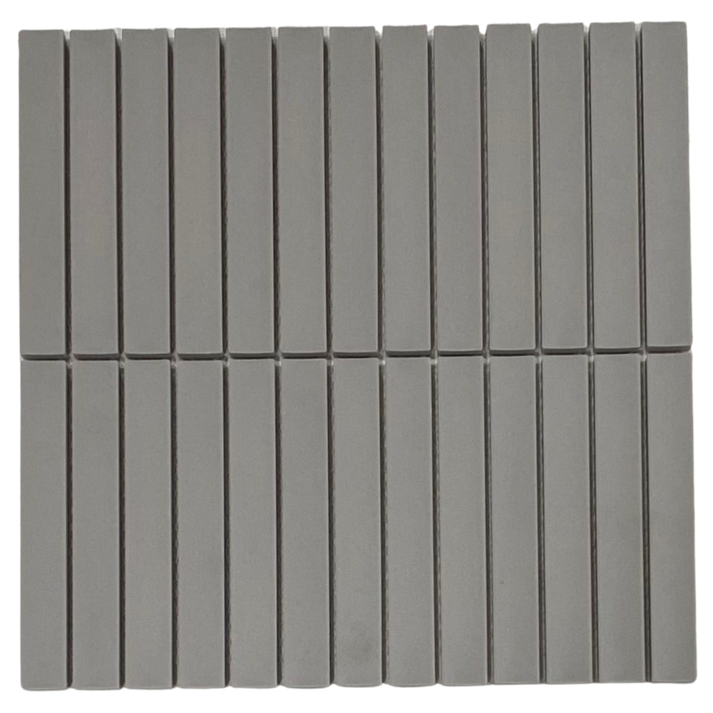 KYOTO GREY UNGLAZED JAPANESE LOOK KIT KAT MOSAIC TILE - Sample