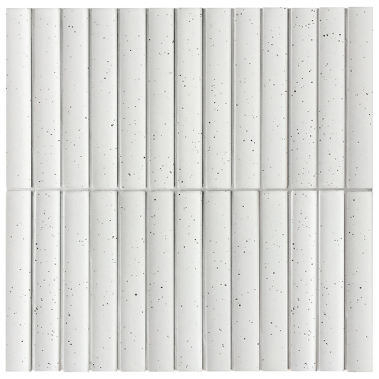 KYOTO SPECKLED WHITE MATTE JAPANESE LOOK KIT KAT MOSAIC TILE