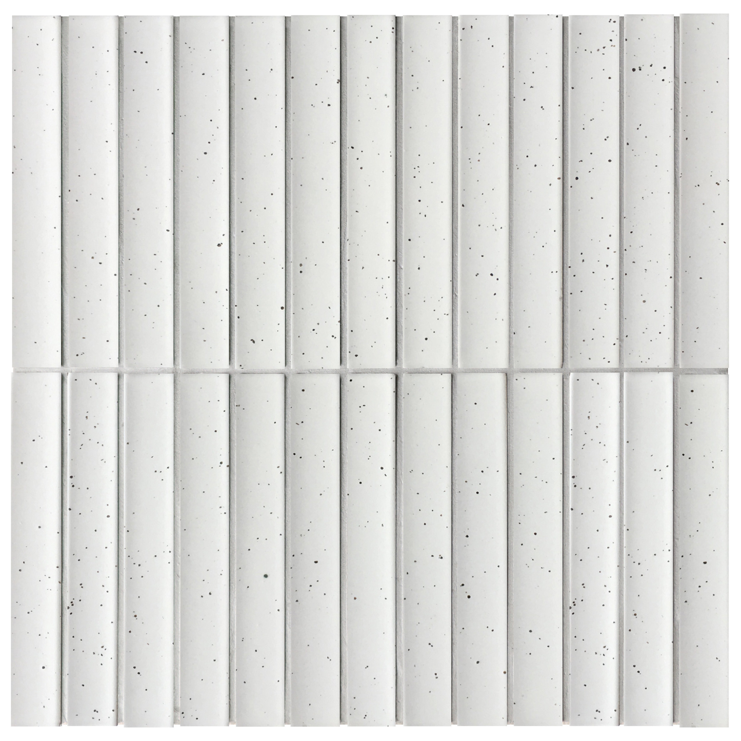 KYOTO SPECKLED WHITE MATTE JAPANESE LOOK KIT KAT MOSAIC TILE - Sample