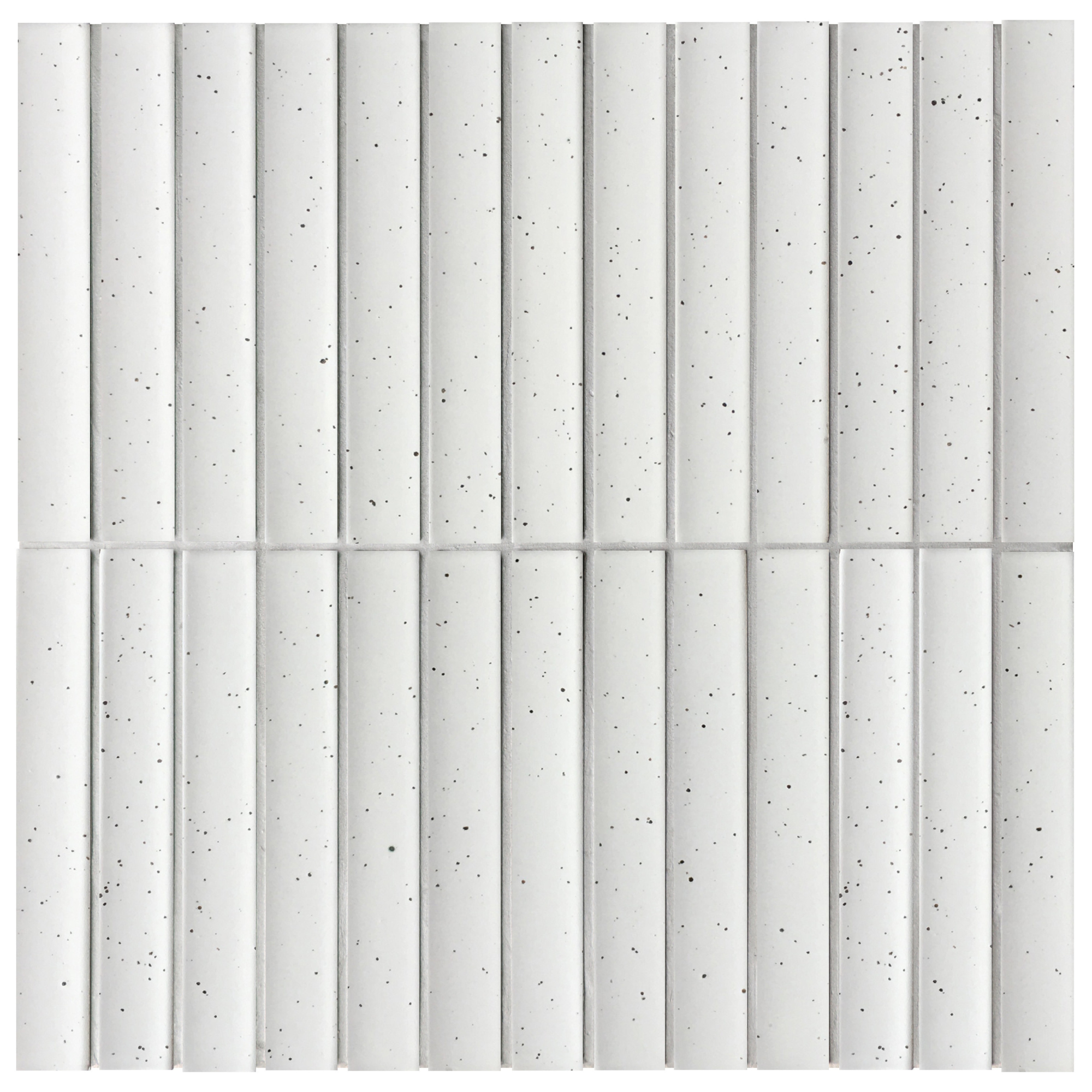 KYOTO SPECKLED WHITE MATTE JAPANESE LOOK KIT KAT MOSAIC TILE - Sample