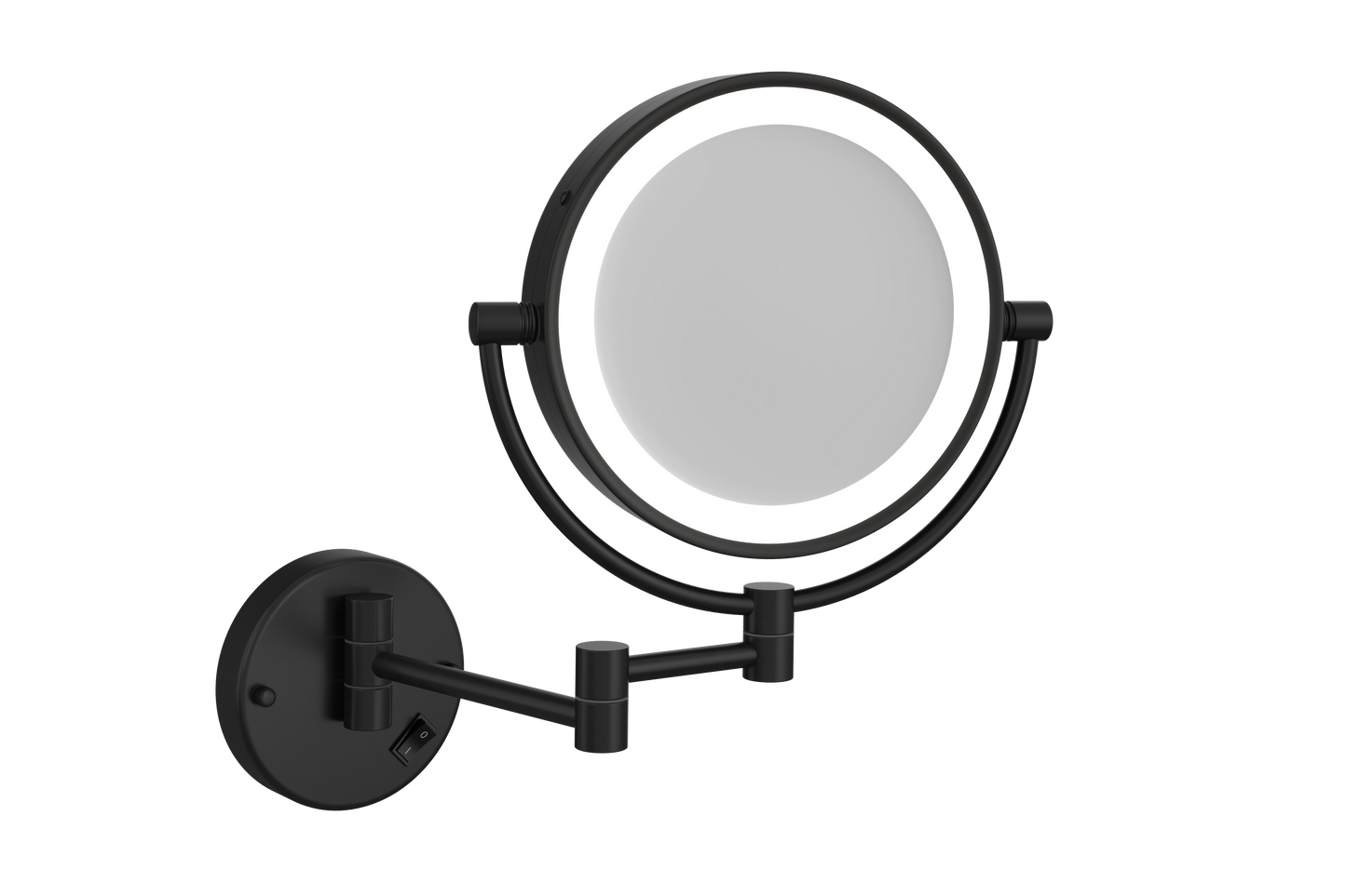 L155CSMCB 1&5x Magnification Matt Black Mirror with Light