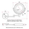 L258CSMC 1&8x Magnification Mirror with Light