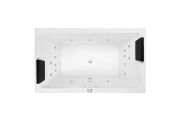 Lago 1795 Contour 18-Jet Spa Bath — White Baths, Acrylic Baths, Oval Baths