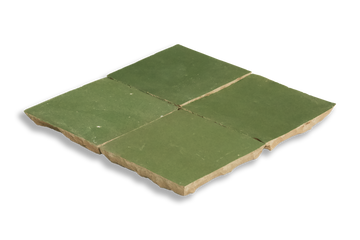 Medina Lime Green Moroccan Zellige Square Tile
